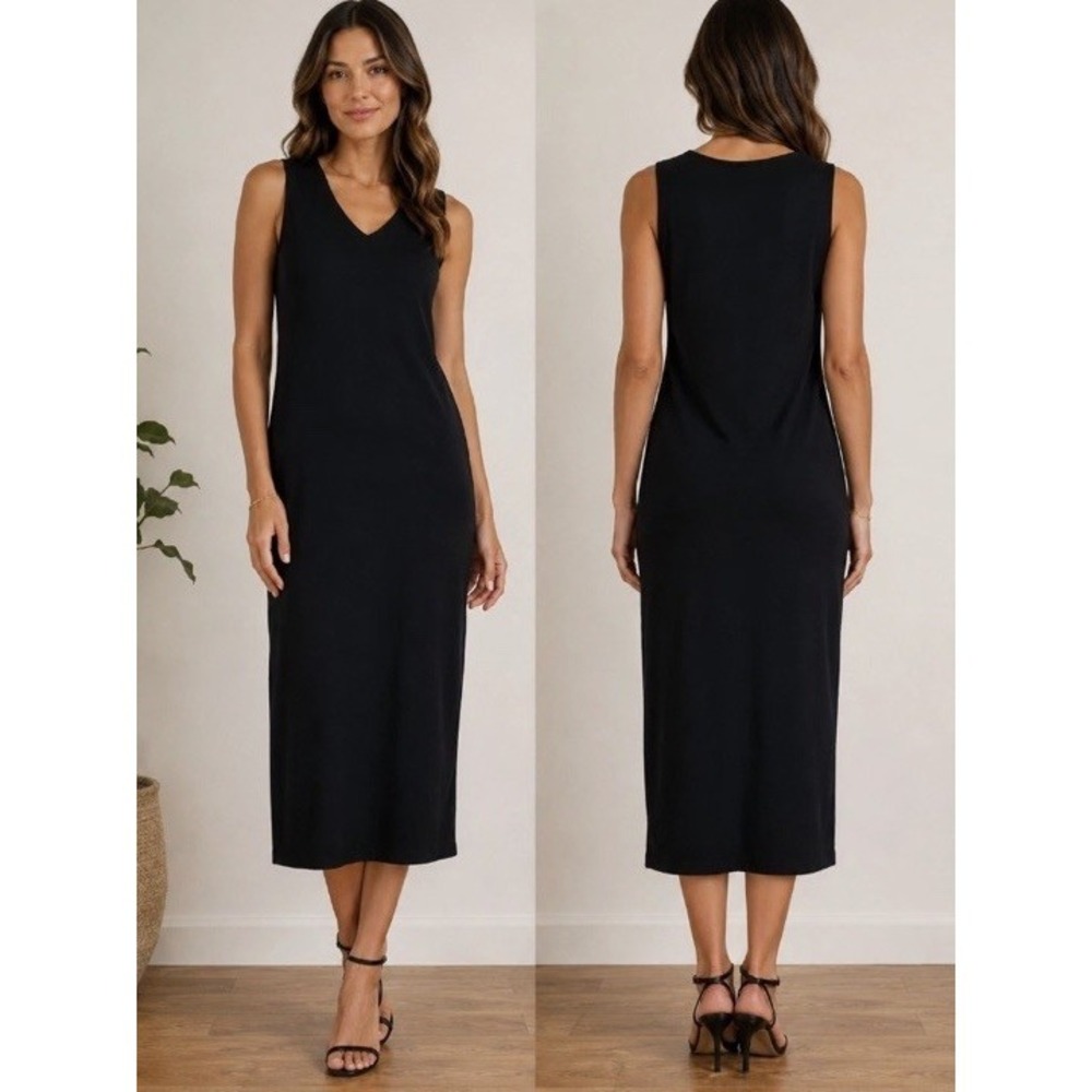 Alchemia Tricot Italy Women Sweater Dress Small Black‎ European Summer Old Money